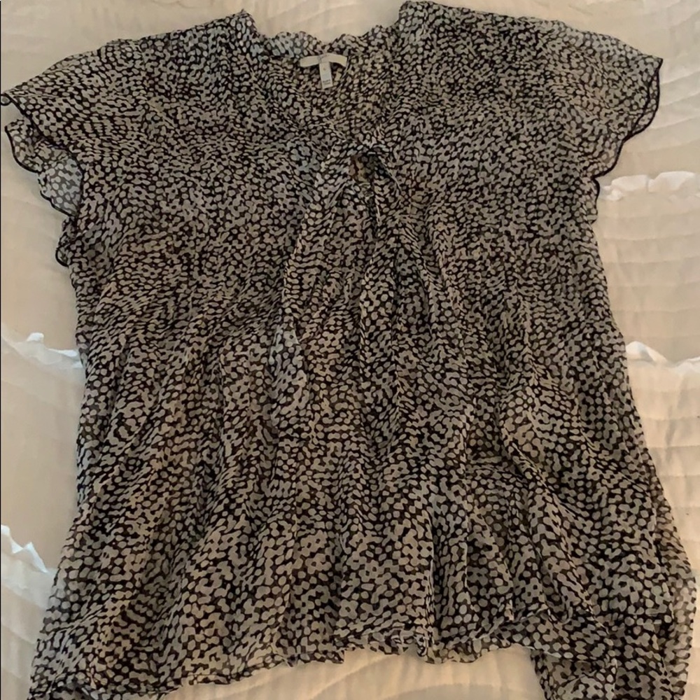 Joie Short sleeved silk blouse
